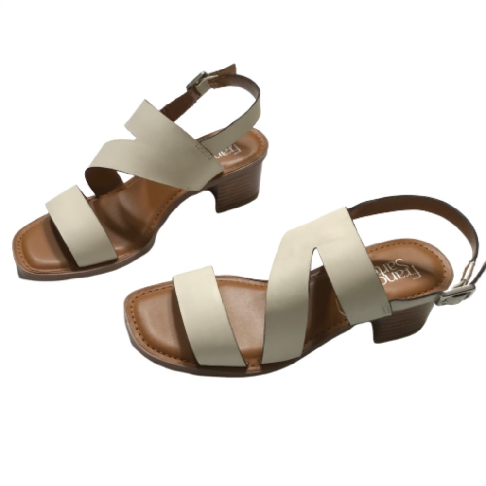 Franco Sarto Lilah Asymmetrical Strap Leather Sand - Picture 2 of 8